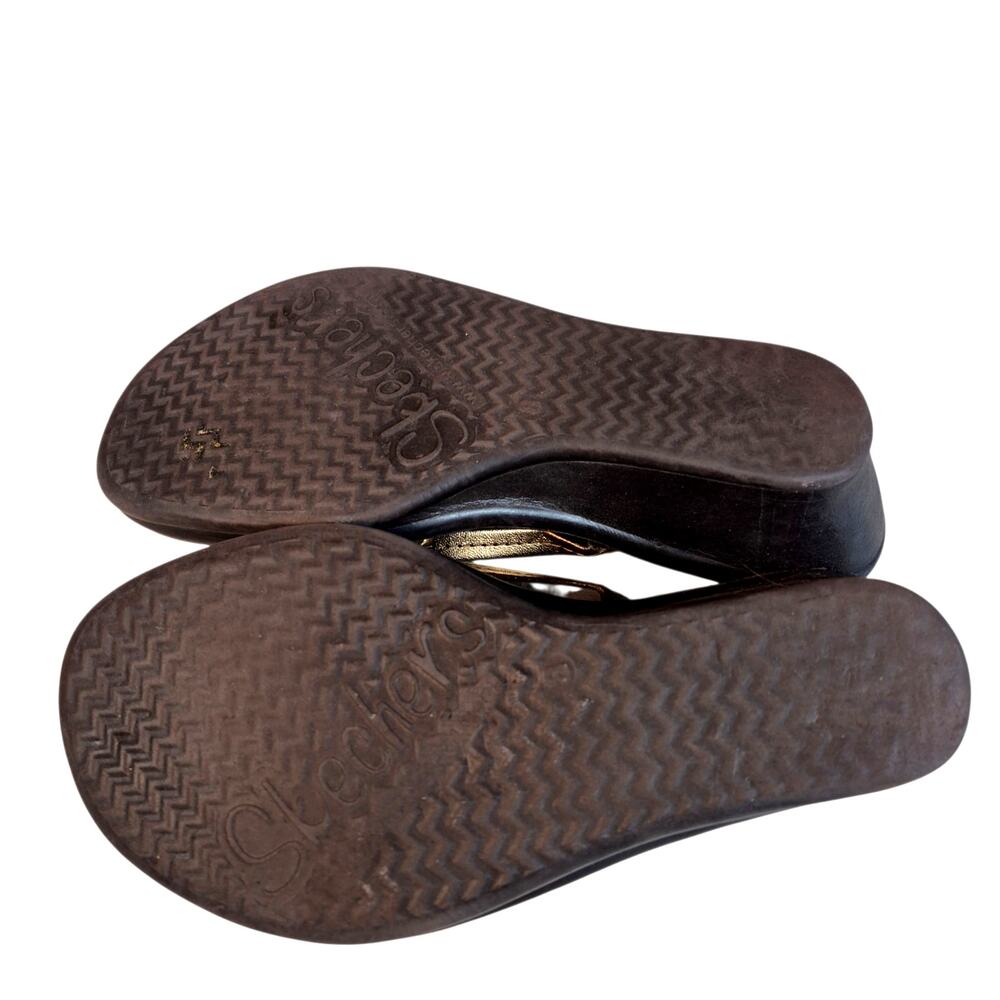 Skechers Cali Rumblers Strappy Textured Wedge Sandals Bronze/ Gold 7 - 7.5 - Picture 6 of 6